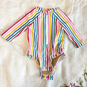 Old navy Colorful Striped Long Sleeve Swimsuit